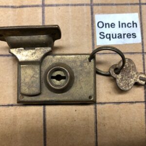 Very small vintage case lock with key