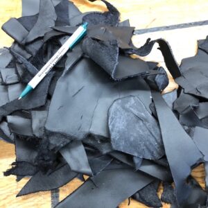 Small Black Leather Scrap Pieces at Reduced Cost Plus Free USA shipping