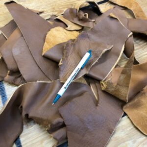 Small Brown Leather Scrap Pieces at Reduced Cost Plus Free USA shipping