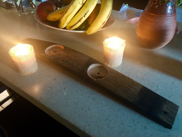 Maine Antique Barrel Stave Candle Holders