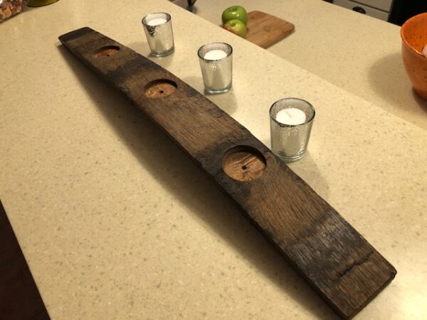 Maine Antique Barrel Stave Candle Holders
