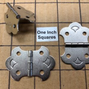 Nickel plated small hinges for wine boxes or humidors