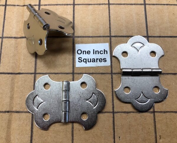 Nickel plated small hinges for wine boxes or humidors