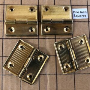 Suitcase Hinge, Small Box Hinge, Wine Box Hinge HNG-22, Brass Plated Steel, sold in pairs