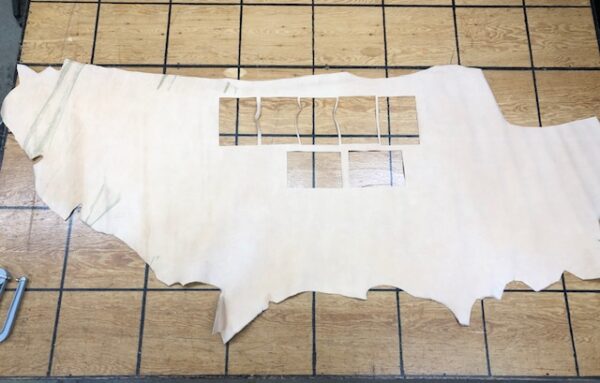 Leather Hide Clearance Item 145 Tan Nubuc Cattlehide Side 18 square feet 4 oz or 1.6 mm