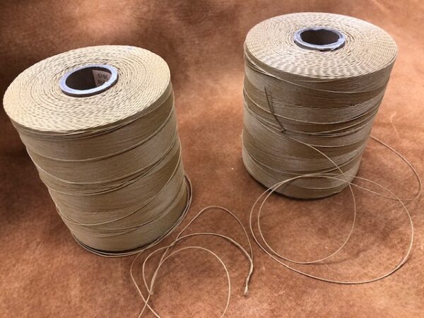 One Pound Spools of Fox Glazed (Tan) 3 Cord or 4 Cord Thread with Free USA Shipping