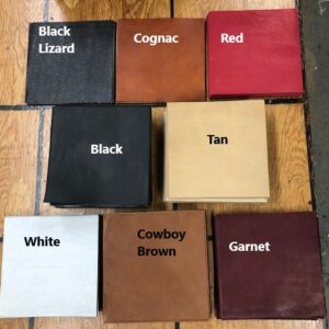 Leather Project Panels, 8 inches by 8 inches in a variety of colors