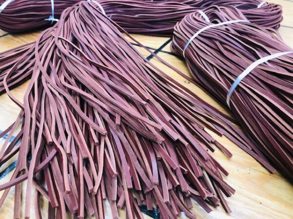 Adobe Brick Reddish Brown Heavy Duty Leather Laces in 72-Inch Length by the pair or 10 or 100