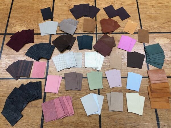 Leather Clearance Lot 154 Large Set of 125 Small Leather Pieces