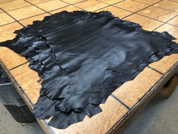 Soft Thin Smooth and Very Black Leather Hides, Sheep Napa hides sold one at a time or in sets