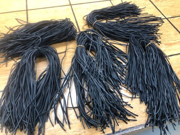 Black 30-inch Leather Laces in Pairs, Sets of 10, or Bundles of 100