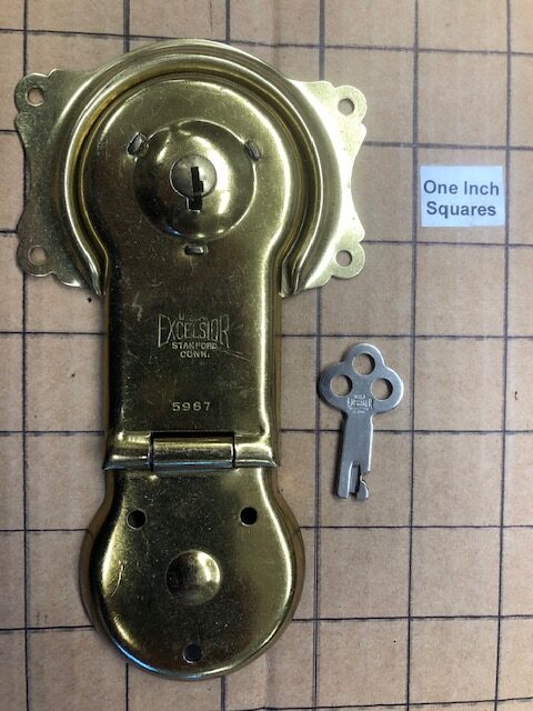 Excelsior # 5987 Key Toolbox Vintage  Excelsior Key 5987 Trunk? Chest? 