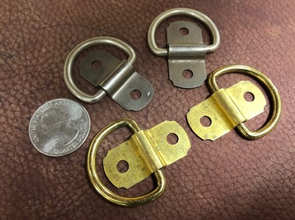 LOOP14 New Old Stock from the 1940s choose brass or nickel plate one inch d-rings