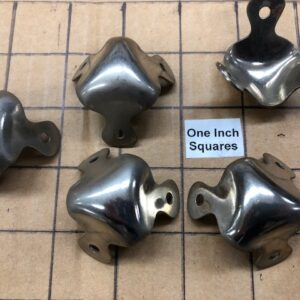 Smaller Sized Trunk Corners in Nickel Plated Steel, Sold in Sets of 4 with Free USA shipping CRNR37