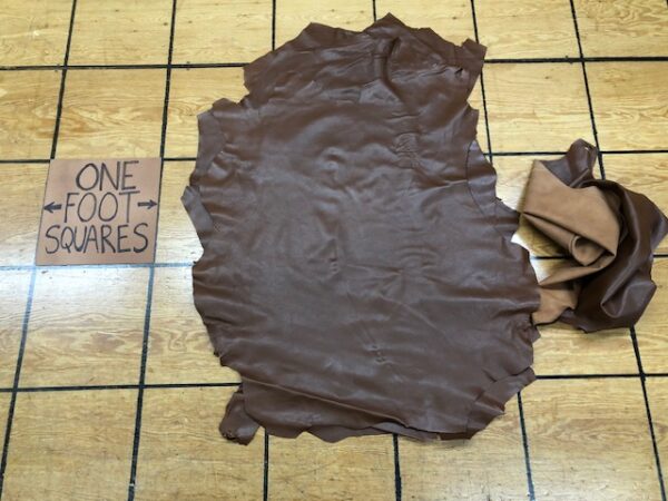 Soft and Supple Dark Brown Sheep Leather Hides