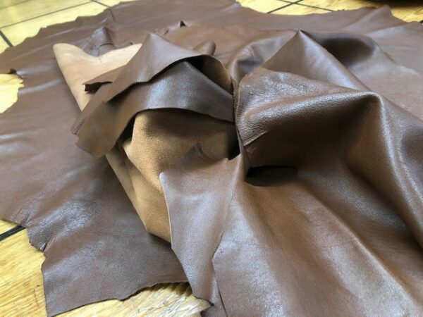 Soft and Supple Dark Brown Sheep Leather Hides