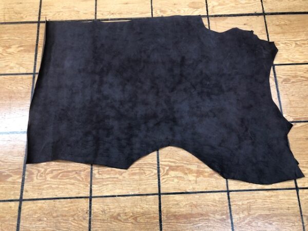 Leather Hide Clearance Sale Item 276 Dark Brown Nubuc Panel in 4.5 oz