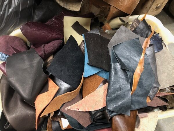 Handbag and Garment Leather Scrap Tin Pieces of Colorful Soft Leathers