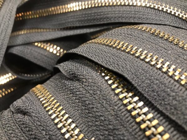 #5 Brass Zippers sold by the Yard up to 150 yards continuous $2 per yard with free USA shipping