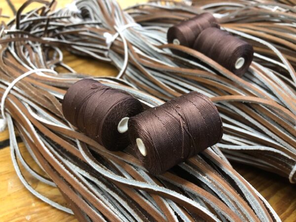 BV DEAL OF THE WEEK: Bundle of 100 45-inch Leather Laces, Brown, Free Thread and Free USA shipping!
