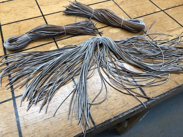 45 Inch Brown Leather Laces with Two-Tone Coloring, Pairs, Sets of 10, or Bundles of 100
