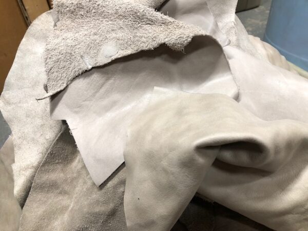 Putty Color Scrap Soft Garment Leather Pieces by the Pound