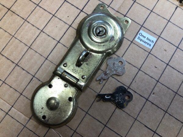Old Stock Steamer Trunk Lock LOCK-161 Comes with 2 Working Keys