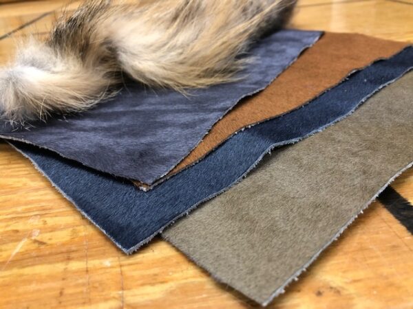 Set of Hair-On Cowhide Panels Plus 1 Kit Fox Tail Just $25 with free USA Shipping