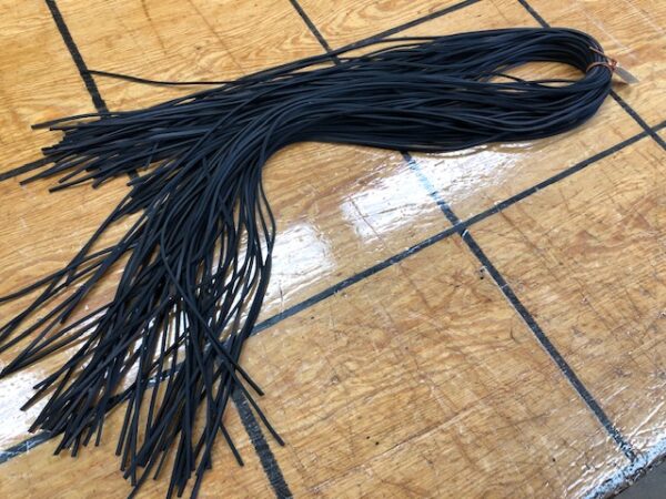 Half a Bundle: 50 BLACK leather laces, 60 inches each