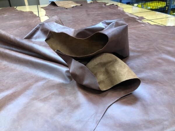 Garment Grade Chrome Tanned Side Leather named WHISKEY
