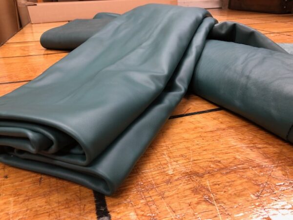 LARGE Full Hides of Italian Upholstery or Garment Leather in Greenish Blue