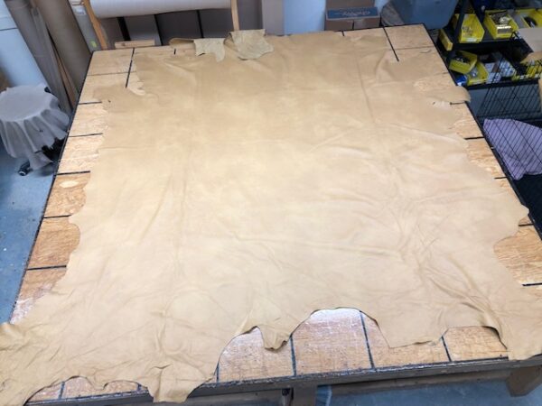 LARGE Full Hides of Italian Upholstery or Garment Leather in Wheat