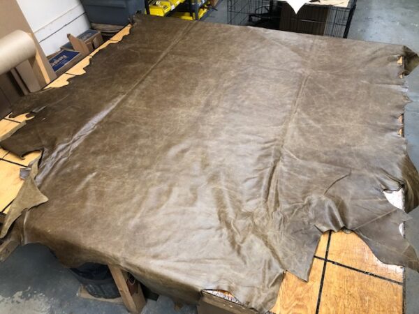 Large Full Cowhides for Garment or Upholstery Use in Mushroom Brown