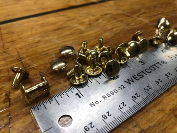 RVT107 Bright Brass Two Part Large Size Rapid Rivets