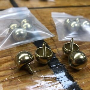 TFT05 Brass Ball Trunk Feet SCREW into Place Sold in Sets of Four