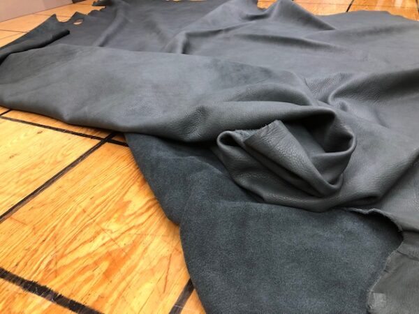 Gray Whole Leather Hides run 50-55 sq ft and are thick but soft