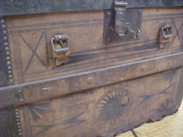 T943 Hat Trunk from mid 1800s Hand Embossed