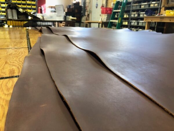 Heavy Chocolate Sides are all USA Leather in 8 to 10 oz per sq ft