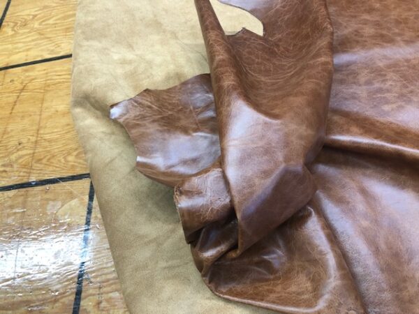 Whole USA SOFT Cattlehide Leather in Saddle Tan