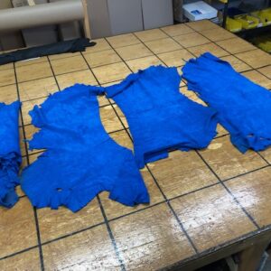 Electric Blue Suede Bends about 6-7 sq ft and 3 oz thickness