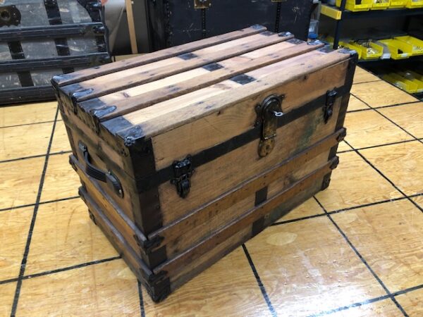 Smaller Standard Travel Trunk from about 1890 and it's flat on top so it makes a nice table too