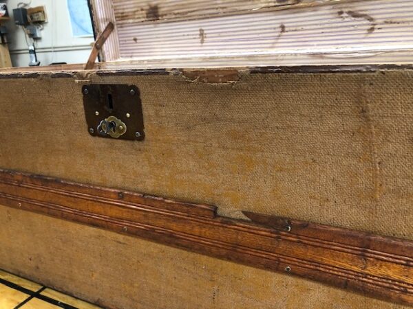 old trunk with working lock