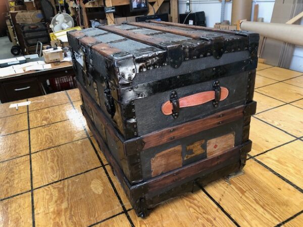 antique travel trunk from about 1890