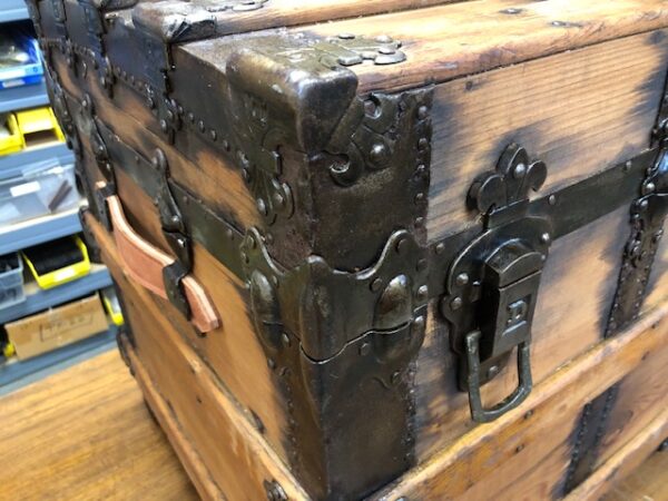 T1996 Very Sturdy 1880s Trunk Made by Drucker