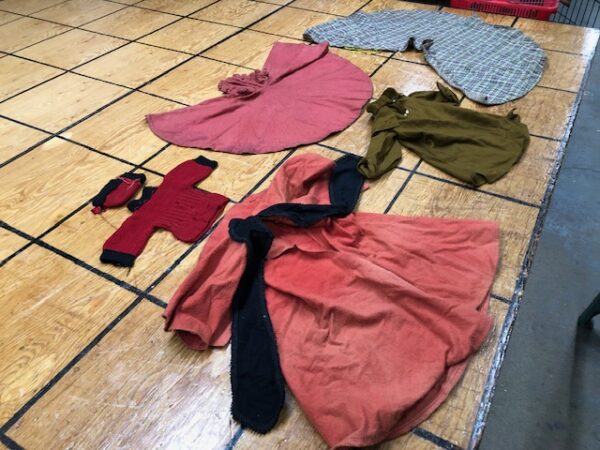 1862 Collection of doll coats that we found in one of the old 1880s trunks that are in our barn