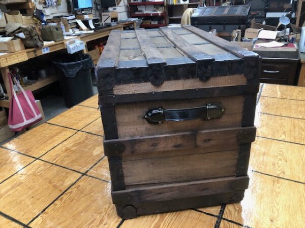 Darker Brown Standard Box Trunk from 1890 for sale