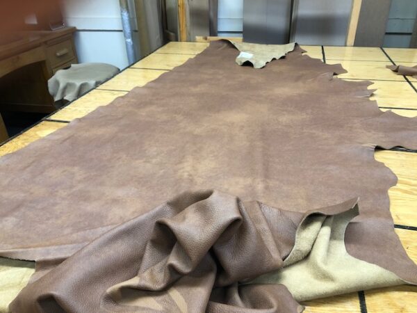 Very Soft Saddle Tan USA Cattlehide Sides Over 25 square feet each