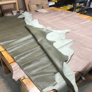 light or dark taupe leather hides for sale