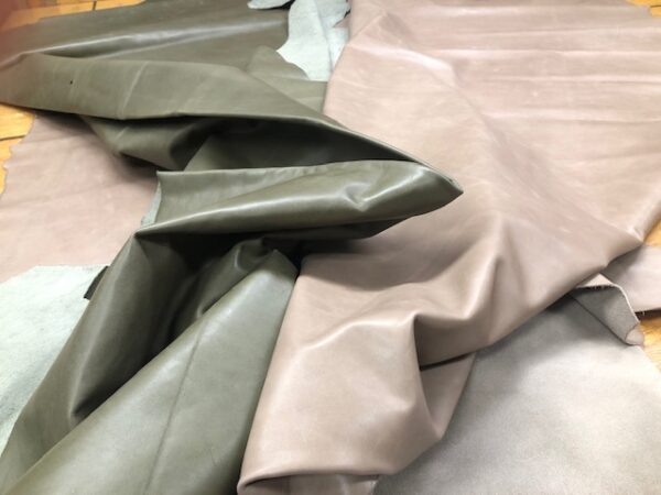 light or dark taupe leather hides for sale