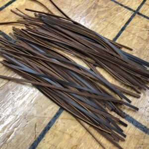 12 inch flat leather laces in dark brown with free USA shipping